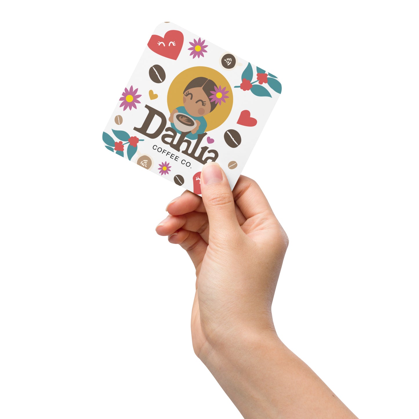 Dahlia Collage Coaster