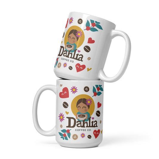 Dahlia Collage Mug